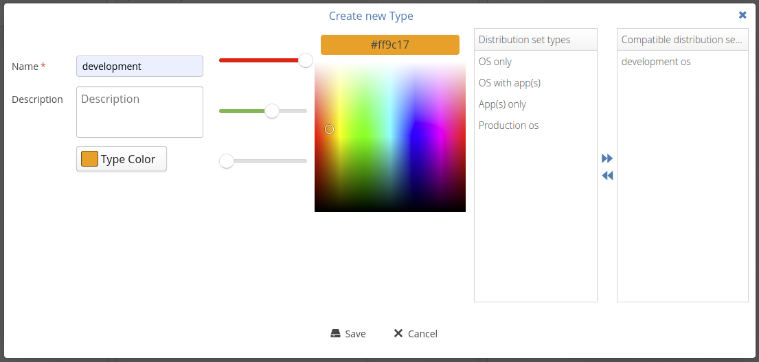 Target Type Filter creation